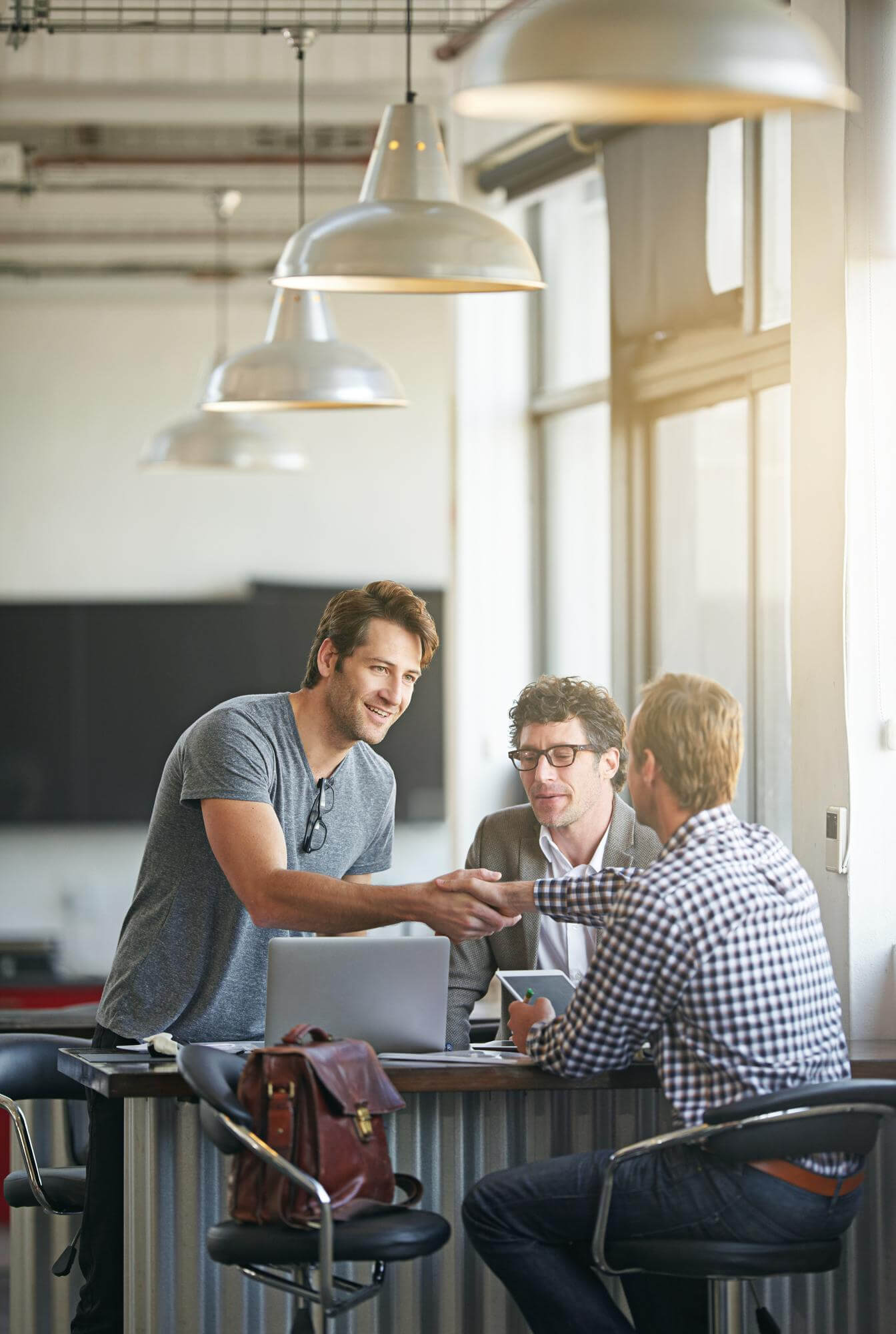 People attending a startup event